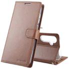 For Samsung Galaxy A35 GOOSPERY BLUE MOON Crazy Horse Texture Leather Phone Case(Brown) - 1