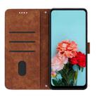 For Realme C67 4G Global Skin Feel Stripe Pattern Leather Phone Case with Long Lanyard(Brown) - 3