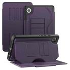 For Samsung Galaxy Tab A9 Notebook Magnetic Leather Tablet Case(Purple) - 1