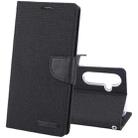 For Samsung Galaxy S24 5G GOOSPERY CANVAS DIARY Fabric Texture Flip Leather Phone Case(Black) - 1