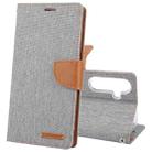 For Samsung Galaxy S24 5G GOOSPERY CANVAS DIARY Fabric Texture Flip Leather Phone Case(Grey) - 1