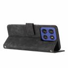 For Motorola Edge 60 Fusion Skin Feel Stripe Pattern Leather Phone Case with Long Lanyard(Black) - 3