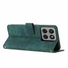 For Motorola Edge 60 Pro Skin Feel Stripe Pattern Leather Phone Case with Lanyard(Green) - 3