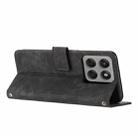 For Motorola Edge 60 Pro Skin Feel Stripe Pattern Leather Phone Case with Lanyard(Black) - 3