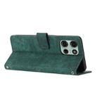 For Motorola Moto G56 5G Skin Feel Stripe Pattern Leather Phone Case with Lanyard(Green) - 3