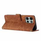 For Motorola Moto G86 5G Skin Feel Stripe Pattern Leather Phone Case with Lanyard(Brown) - 3