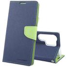 For Samsung Galaxy S24 Ultra 5G GOOSPERY FANCY DIARY Cross Texture Leather Phone Case(Navy Blue) - 1