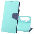 For Samsung Galaxy S24+ 5G GOOSPERY FANCY DIARY Cross Texture Leather Phone Case(Mint Green) - 1