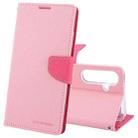 For Samsung Galaxy S24+ 5G GOOSPERY FANCY DIARY Cross Texture Leather Phone Case(Pink) - 1