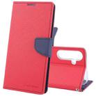 For Samsung Galaxy S24 5G GOOSPERY FANCY DIARY Cross Texture Leather Phone Case(Red) - 1