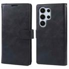 For Samsung Galaxy S24 Ultra 5G GOOSPERY MANSOOR DIARY 9 Card Slots Leather Phone Case(Black) - 1