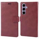 For Samsung Galaxy S24+ 5G GOOSPERY MANSOOR DIARY 9 Card Slots Leather Phone Case(Wine Red) - 1