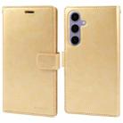 For Samsung Galaxy S24+ 5G GOOSPERY MANSOOR DIARY 9 Card Slots Leather Phone Case(Gold) - 1