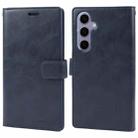 For Samsung Galaxy S24+ 5G GOOSPERY MANSOOR DIARY 9 Card Slots Leather Phone Case(Dark Blue) - 1