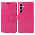 For Samsung Galaxy S24 5G GOOSPERY MANSOOR DIARY 9 Card Slots Leather Phone Case(Rose Red) - 1