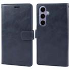 For Samsung Galaxy S24 5G GOOSPERY MANSOOR DIARY 9 Card Slots Leather Phone Case(Dark Blue) - 1