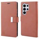 For Samsung Galaxy S24 Ultra 5G GOOSPERY RICH DIARY Crazy Horse Texture Leather Phone Case(Brown) - 1