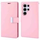 For Samsung Galaxy S24 Ultra 5G GOOSPERY RICH DIARY Crazy Horse Texture Leather Phone Case(Pink) - 1