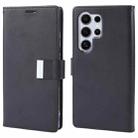 For Samsung Galaxy S24 Ultra 5G GOOSPERY RICH DIARY Crazy Horse Texture Leather Phone Case(Black) - 1