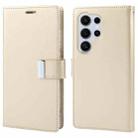 For Samsung Galaxy S24 Ultra 5G GOOSPERY RICH DIARY Crazy Horse Texture Leather Phone Case(Gold) - 1