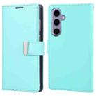 For Samsung Galaxy S24+ 5G GOOSPERY RICH DIARY Crazy Horse Texture Leather Phone Case(Mint Green) - 1