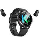 X10 Headphones Smart Watch 1.39 inch Waterproof Bracelet, Support Bluetooth Call / NFC / Heart Rate(Black) - 1