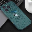 For iPhone 16 Plus Astronaut Pattern Silicone Straight Edge Phone Case(Lovely Astronaut-Green) - 2