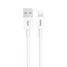 TOTU CB-1-L 15W USB to 8 Pin Fast Charging Data Cable, Length: 1m(White) - 1