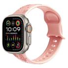 For Apple Watch Ultra 49mm Butterfly Flower Embossed Silicone Watch Band(Retro Rose) - 1