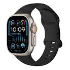 For Apple Watch Ultra 49mm Rose Embossed Silicone Watch Band(Black) - 1