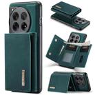 For OnePlus 12 DG.MING M1 Series 3-Fold Multi Card Wallet + Magnetic Phone Case(Green) - 1