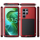 For Samsung Galaxy S25 Ultra 5G Shockproof Life Waterproof Silicone + Zinc Alloy Phone Case(Red) - 2