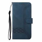 For Tecno Pova 4 Cubic Skin Feel Flip Leather Phone Case(Blue) - 3