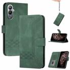 For Tecno Pova 4 Cubic Skin Feel Flip Leather Phone Case(Green) - 1