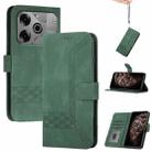 For Tecno Pova 6 Pro Cubic Skin Feel Flip Leather Phone Case(Green) - 1