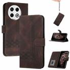 For Tecno Spark 30 Pro 4G Cubic Skin Feel Flip Leather Phone Case(Brown) - 1