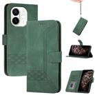For Tecno Spark 30C 5G / Pop 9 5G Cubic Skin Feel Flip Leather Phone Case(Green) - 1