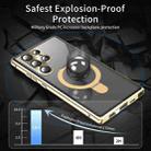 For Samsung Galaxy S25 Ultra 5G MagSafe Magnetic HD Frosted Tempered Glass Holder Phone Case(Gold) - 2
