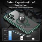 For Samsung Galaxy S25 Ultra 5G MagSafe Magnetic HD Frosted Tempered Glass Holder Phone Case(Green) - 2
