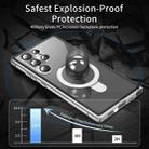 For Samsung Galaxy S25 Ultra 5G MagSafe Magnetic HD Frosted Tempered Glass Holder Phone Case(Silver) - 2