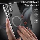 For Samsung Galaxy S25 Ultra 5G MagSafe Magnetic HD Frosted Tempered Glass Holder Phone Case(Silver) - 3