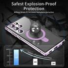 For Samsung Galaxy S25 Ultra 5G MagSafe Magnetic HD Frosted Tempered Glass Holder Phone Case(Purple) - 2