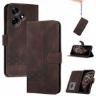 For Infinix Hot 30i Cubic Skin Feel Flip Leather Phone Case(Brown) - 1