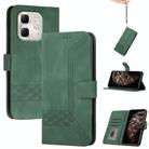 For Infinix Hot 50i / Smart 9 Cubic Skin Feel Flip Leather Phone Case(Green) - 1