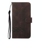 For Infinix Hot 10i Cubic Skin Feel Flip Leather Phone Case(Brown) - 3