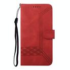 For Infinix Hot 50 Pro 4G Cubic Skin Feel Flip Leather Phone Case(Red) - 3