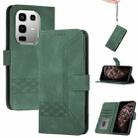 For Infinix Note 50 4G / Note 50 Pro 4G Cubic Skin Feel Flip Leather Phone Case(Green) - 1