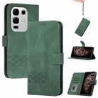 For Infinix Note 50x Cubic Skin Feel Flip Leather Phone Case(Green) - 1