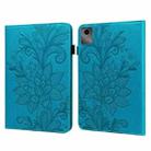 For Lenovo Tab M11 / Xiaoxin Pad 11 2024 Lace Flower Embossing Pattern Leather Tablet Case(Blue) - 1