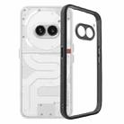 For Nothing Phone 2a Frosted TPU + Transparent PC Phone Case(Black) - 1